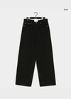 (UNISEX) mirror wide cotton pants