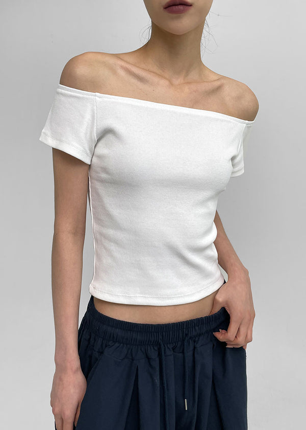 [MADE] Pilot 2-Way Off-Shoulder Short Sleeve Tee