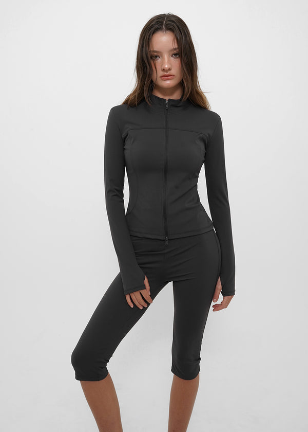 [B-BASIC] Athleisure High-Neck Zip-Up (UPF 50+) (2SIZE)