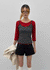 Blunt U-neck 3/4 sleeves
