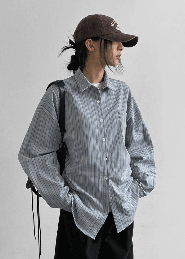 Obhi Stripe Overfit Shirt