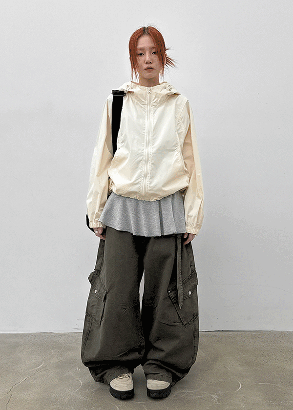 Bricky Pocket Wide Balloon Cargo Pants