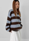 Camlet Hairy Stripe Collar Knit