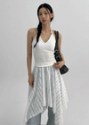Elsomen Ribbed Halter Tank Top
