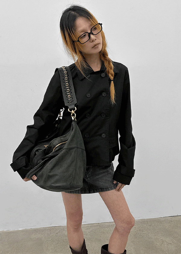 Romance double-button trench jacket