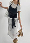 Soltya Layered Strap Halter Sleeveless Top