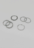 Somte 8-piece silver ring set