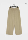 (UNISEX) mirror wide cotton pants