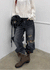 Kent Damaged Loose Fit Denim Pants