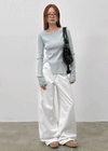 Mutsuri Pocket Wide Cotton Pants