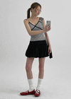 Verner Stripe Lace Strap Sleeveless