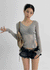Ringdicky Button Slit Knit