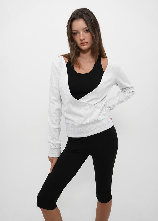 [B-BASIC] Light Sweat Wrap Long Sleeve Tee