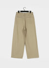 (UNISEX) mirror wide cotton pants