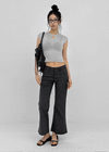 Quartz Striped Cropped Capri Pants