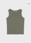 [B-BASIC] Round Neck Ribbed Sleeveless Long Ver.