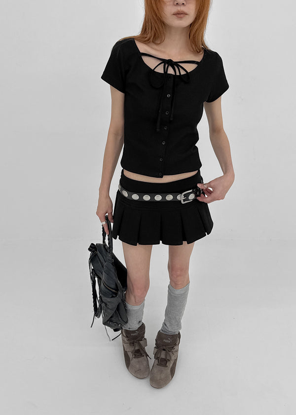 Lunat Pleated Mini Skirt Pants