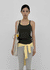 Crow U-Neck Ribbed Sleeveless Top