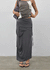 Endo Drape Maxi Long Skirt