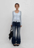 Felser Washed Riveted Low-waist Bootcut Denim Pants