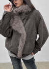 [MADE] Muer High-Neck Fur Padded Shearling Jacket