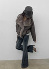 [MADE] Muer High-Neck Fur Padded Shearling Jacket