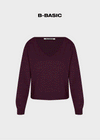 [B-BASIC] Wide V-neck Knit (50% Wool)