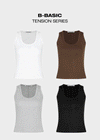 [B-BASIC] Tension Standard Back-Seam U-Neck Sleeveless Top (2 SIZE)