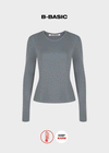 [B-BASIC] Standard Brushed Round Long Sleeve T-Shirt (2SIZE)