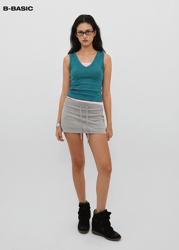 [B-BASIC] Tension Standard V-Neck Sleeveless Top (2 SIZE)