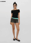[B-BASIC] Standard Slim Off-Shoulder Short-Sleeve T-Shirt (2 SIZE)