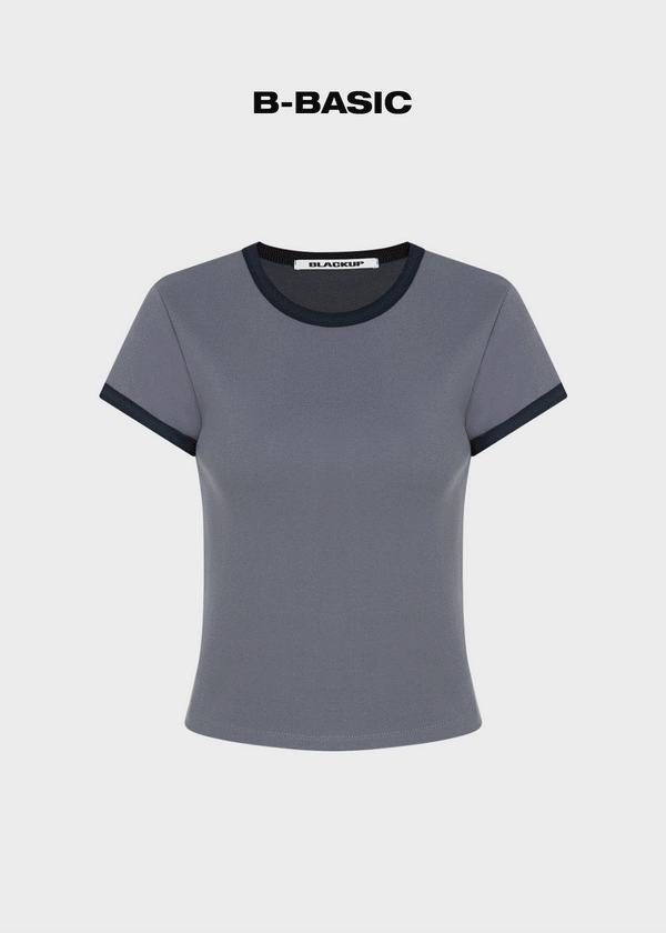 [B-BASIC] Camiseta de manga corta estándar Ringer (2TAMAÑOS)