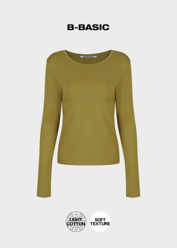 [B-BASIC] Light Standard Round Long Sleeve T-shirt (2size)