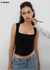 [B-BASIC] Tension Cotton Wide Square Neck Sleeveless Top (2 SIZE)