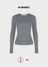 [B-BASIC] Standard Brushed Round Long Sleeve T-Shirt (2SIZE)