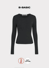 [B-BASIC] Soft Fleece Round Neck Long Sleeve T-shirt (2SIZE)