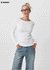 [B-BASIC] Ribbed Round Neck Long Sleeve Tee (2 SIZE)