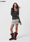 [B-BASIC] Ribbed Square Neck Long Sleeve Tee (2 SIZE)
