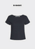 [B-BASIC] Camiseta de manga corta con cuello en U estándar (2TAMAÑO)