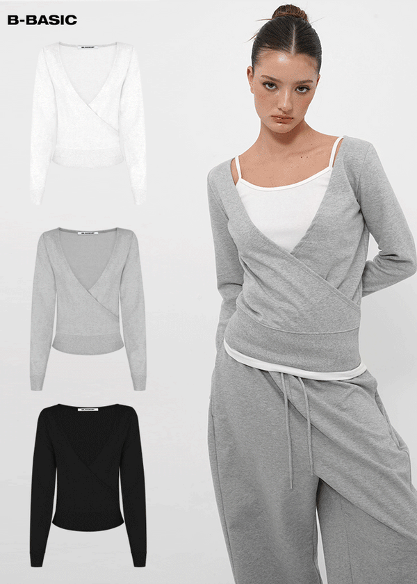 [B-BASIC] Light Sweat Wrap Long Sleeve Tee