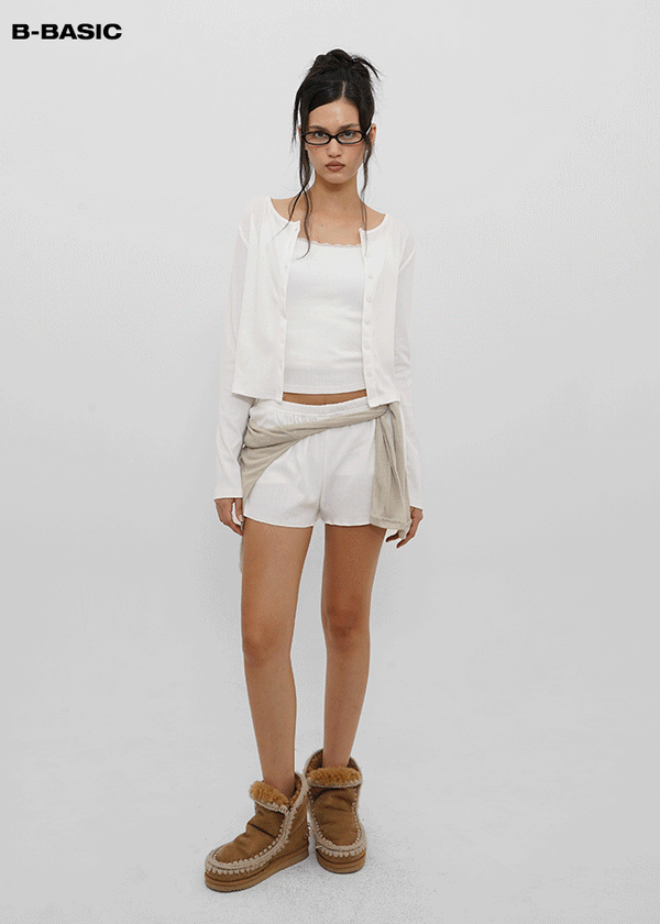[B-BASIC] Punching Cardigan (2 Sizes)