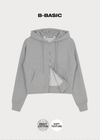 [B-BASIC] Sudadera con capucha de algodón pesado con cremallera