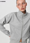 [B-BASIC] Mid-Sweat High-Neck Zip-Up