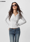 [B-BASIC] Waffle Slim Long-Sleeve Hoodie