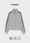 [B-BASIC] Heavy Sweat High Neck Line Zip-up