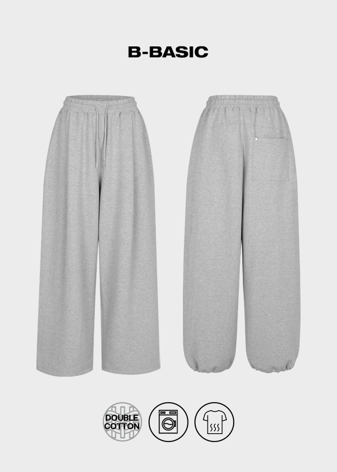 [B-BASIC] Double Cotton Rivet One-tuck Two-way Pants – BLACKUP