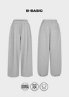 [B-BASIC] Double Cotton Rivet One-tuck Two-way Pants