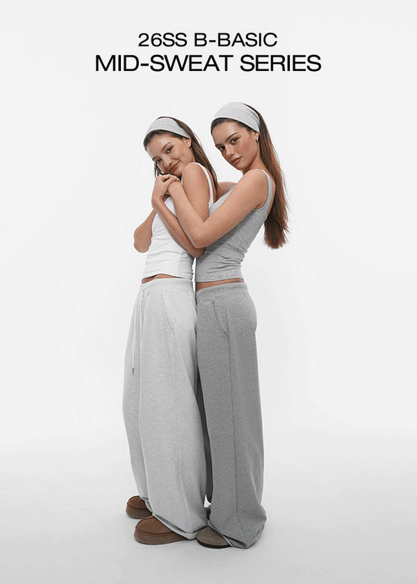 [B-BASIC] Mid-Sweat Folding Two-Way Pants