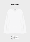 [B-BASIC] Camiseta de manga larga de ajuste oversized de algodón duro