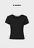[B-BASIC] Camiseta de manga corta de canalé en forma de U 2 Tamaño